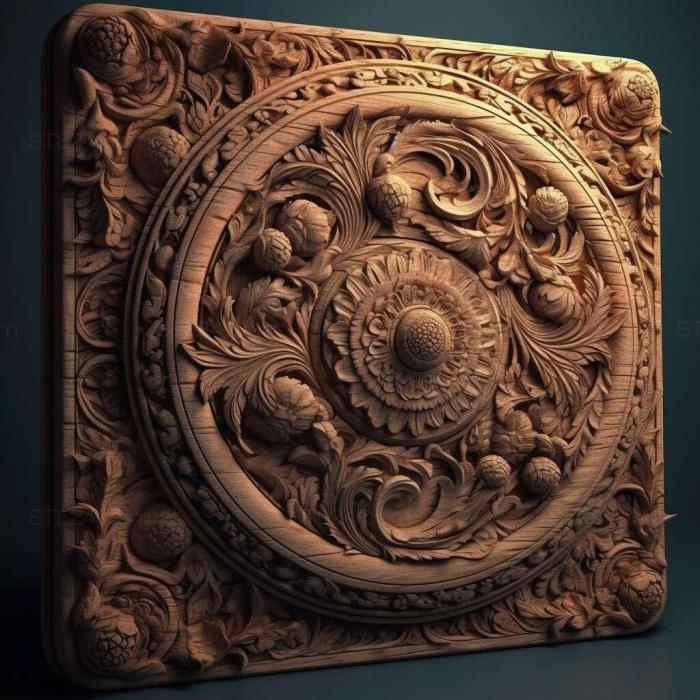 Patterns and decorations (stl Flacillula 4, PATTERN_1028) 3D models for cnc
